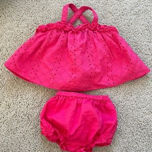 Hot pink top with matching bloomers